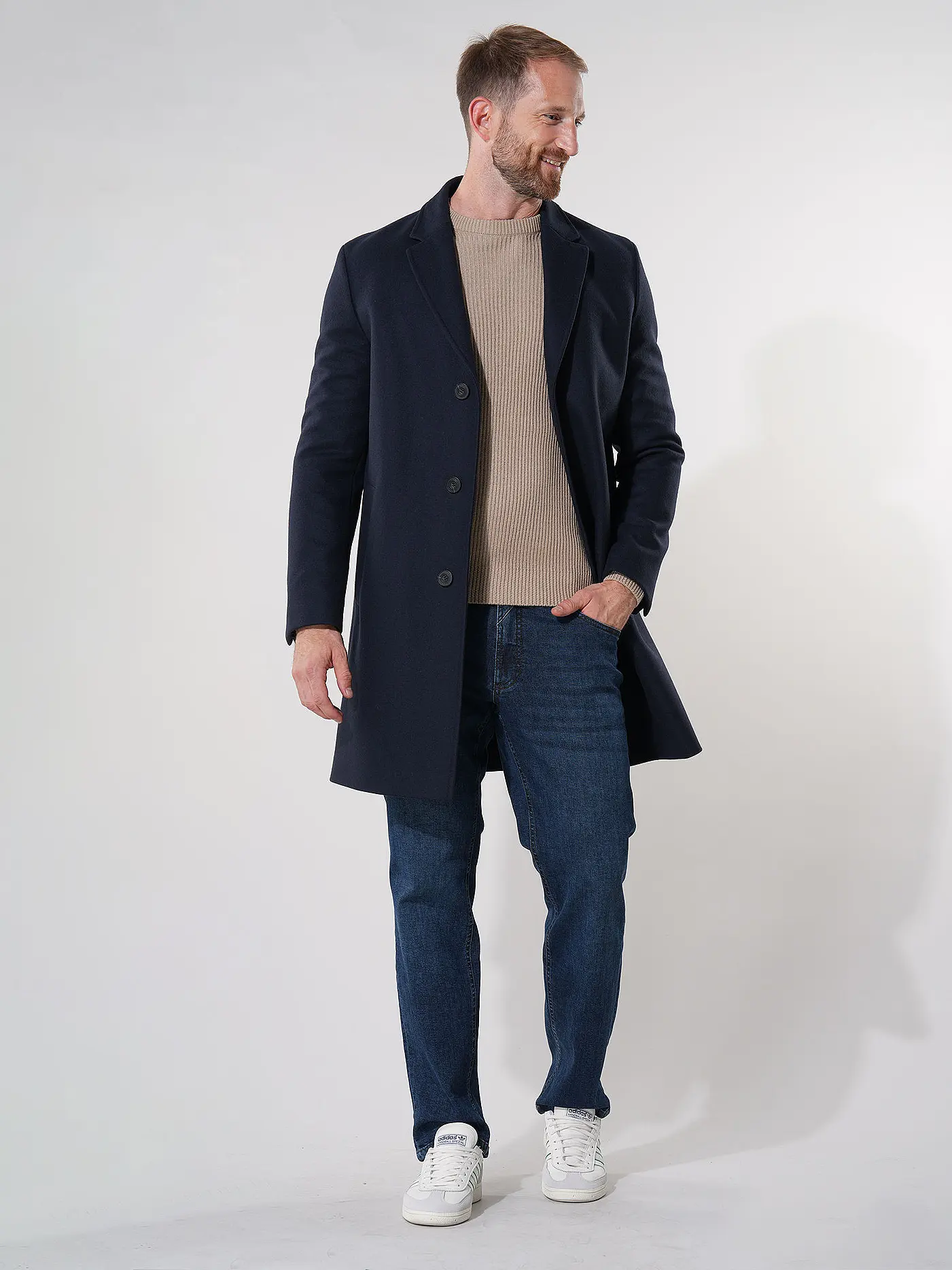 HUGO | Wollmantel MALTE | dunkelblau
